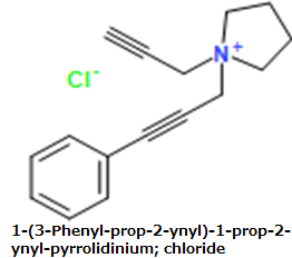 CAS#1-(3-Phenyl-prop-2-ynyl)-1-prop-2-ynyl-pyrrolidinium; chloride